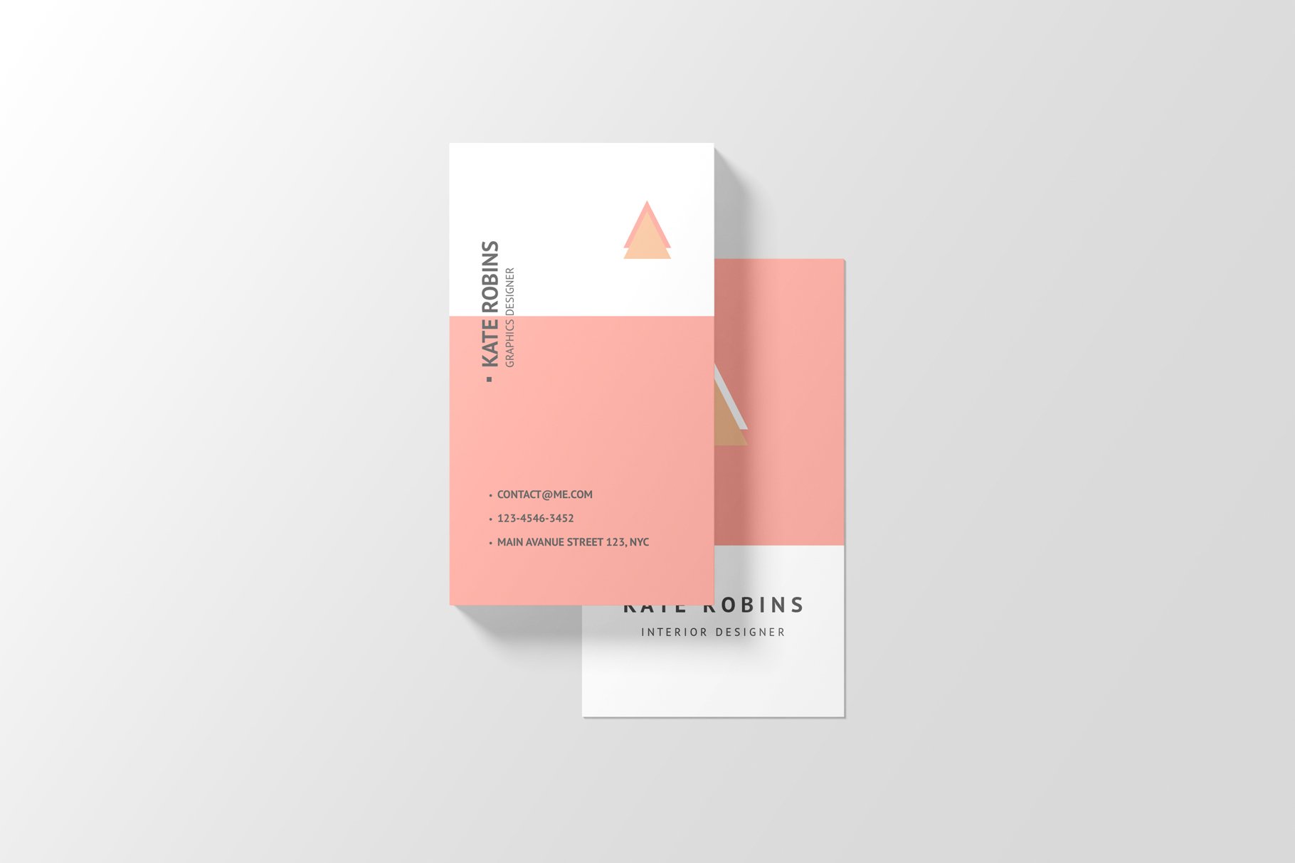 14款商务个人名片卡片设计展示样机 Portrait Business Card Mockup_img_2