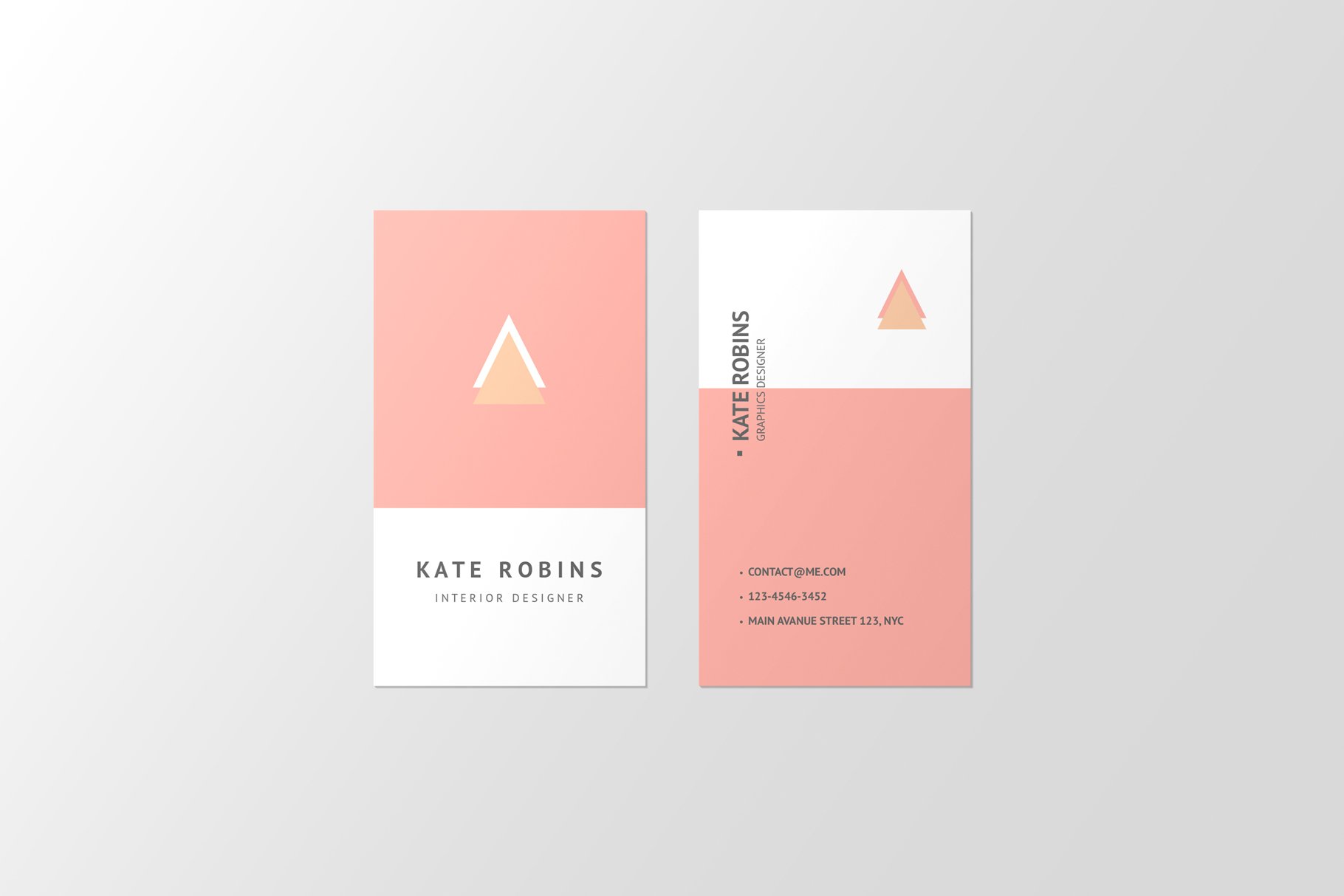 14款商务个人名片卡片设计展示样机 Portrait Business Card Mockup_img_2