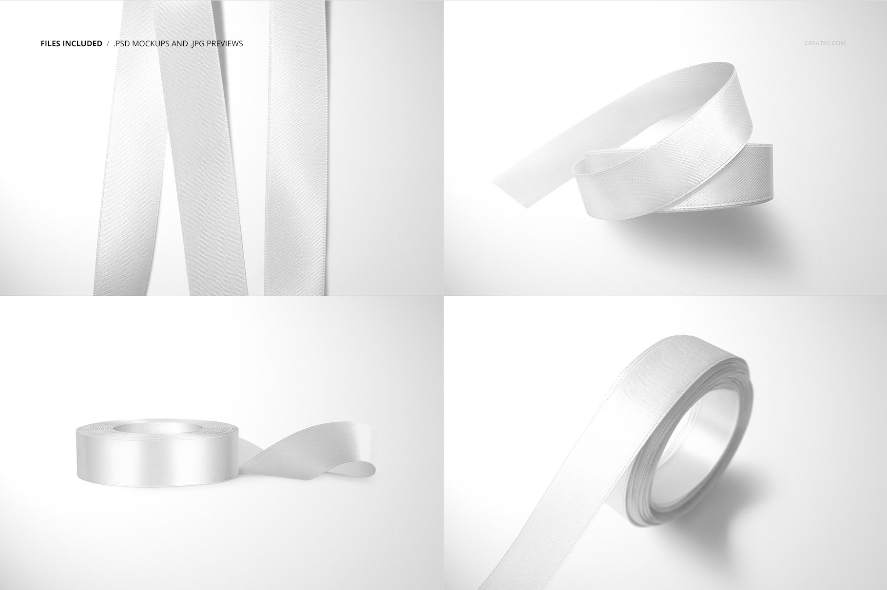 丝带印花设计展示样机集 Ribbon Mockup Set_img_2