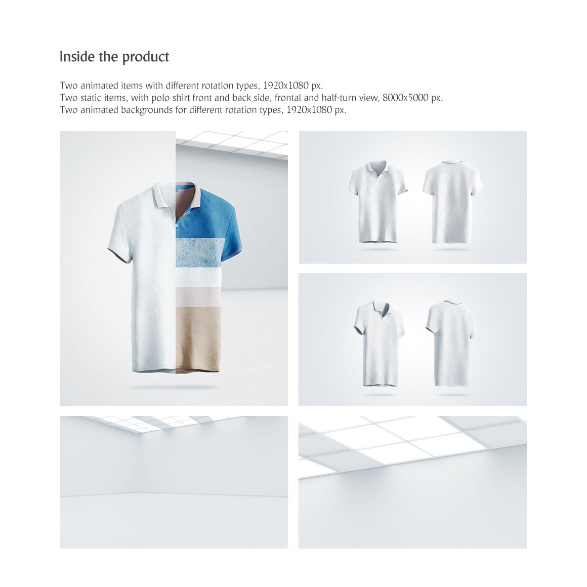 短袖T恤Polo衫设计动态展示样机模板 Polo Shirt Animated Mockup_img_2