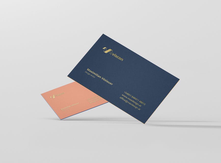 8款逼真商务个人名片卡片设计展示样机 Business Card Mockup_img_2