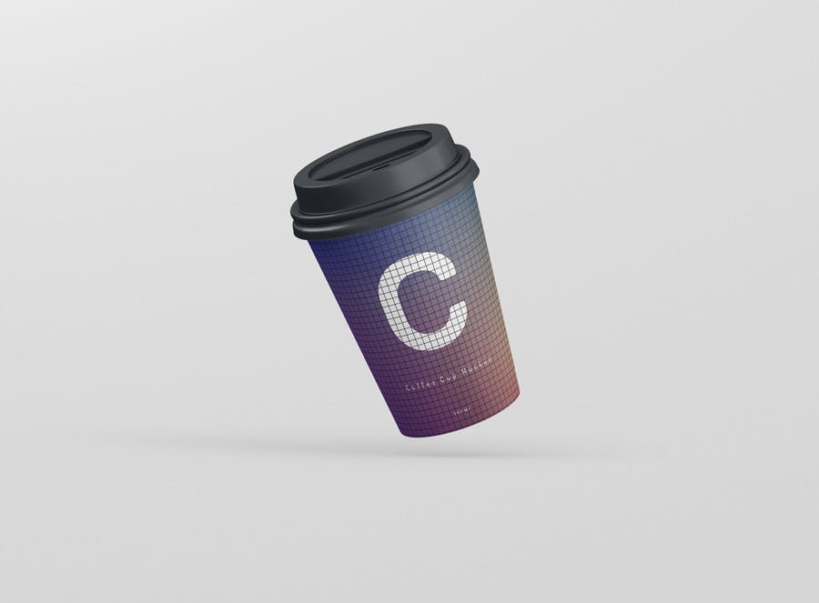 8款一次性外卖咖啡纸杯设计展示样机 Coffee Cup Mockup Small Size_img_2