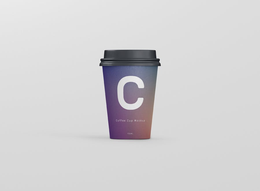 8款一次性外卖咖啡纸杯设计展示样机 Coffee Cup Mockup Small Size_img_2