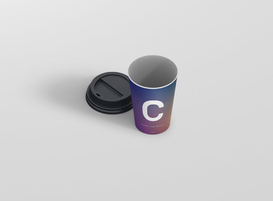 8款一次性外卖咖啡纸杯设计展示样机 Coffee Cup Mockup Small Size_img_2