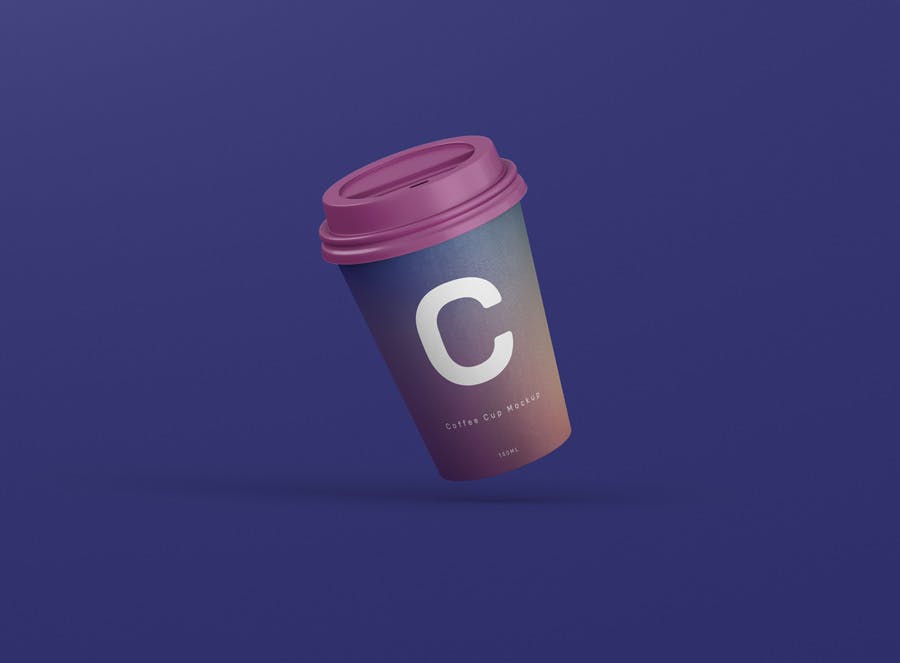 8款一次性外卖咖啡纸杯设计展示样机 Coffee Cup Mockup Small Size_img_2