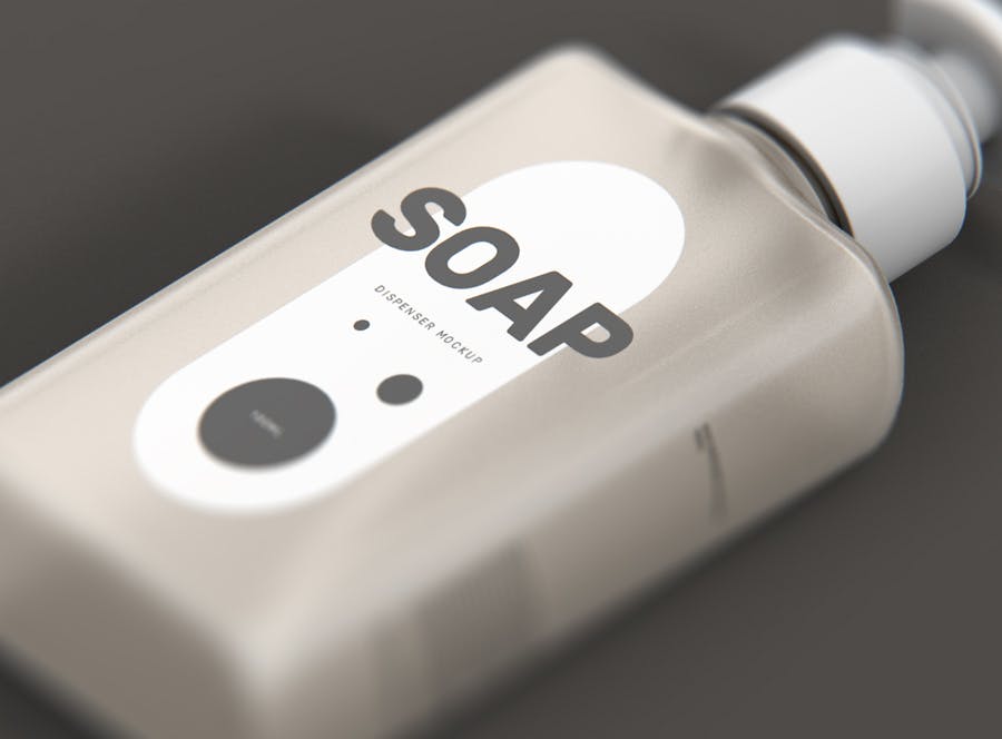 8款洗手液挤压瓶外观设计展示样机 Soap Dispenser Mockup Rectangle Small_img_2