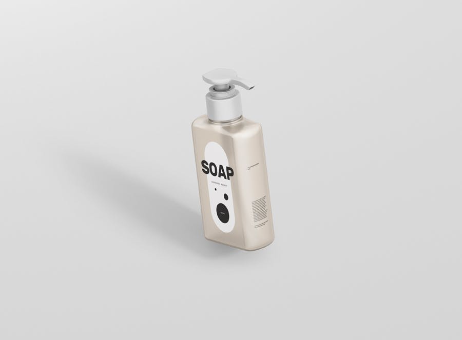 8款洗手液挤压瓶外观设计展示样机 Soap Dispenser Mockup Rectangle Small_img_2