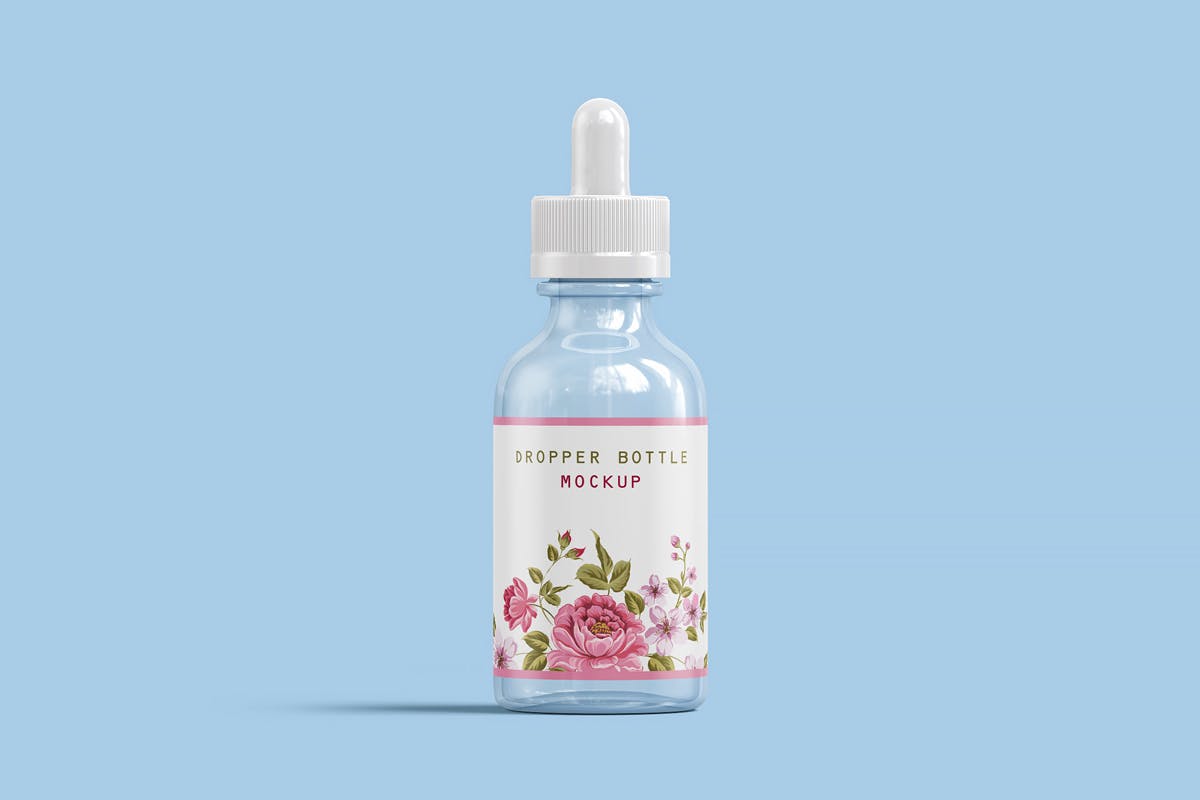 9款化妆品药物滴管瓶设计展示样机模板 Dropper Bottle Mockup_img_2