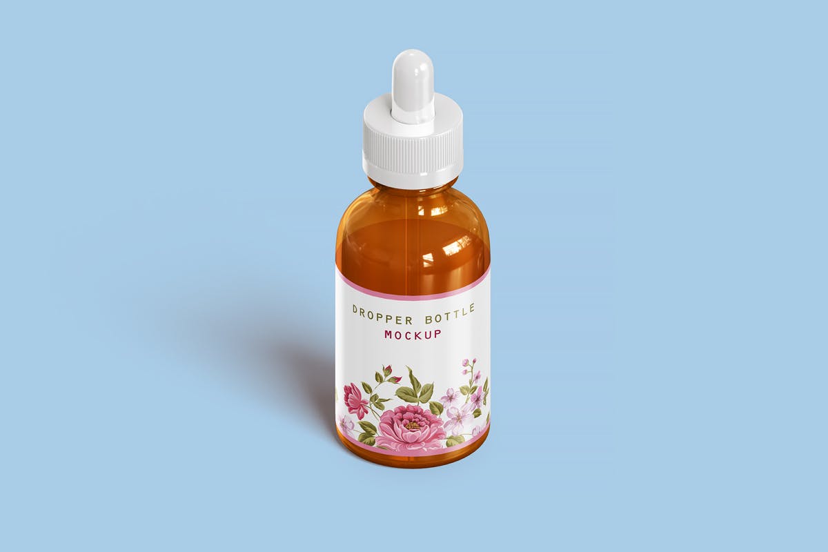 9款化妆品药物滴管瓶设计展示样机模板 Dropper Bottle Mockup_img_2