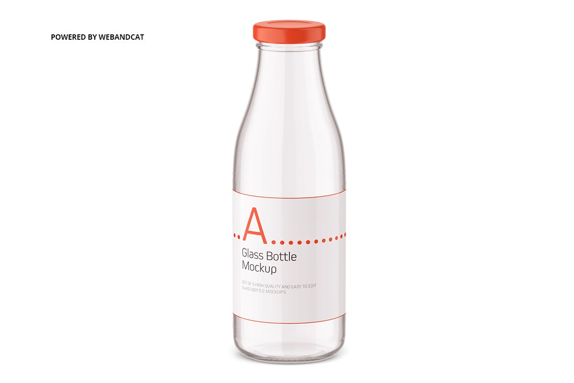 果汁牛奶玻璃瓶设计展示样机 Juice / Glass Bottle Mockup_img_2