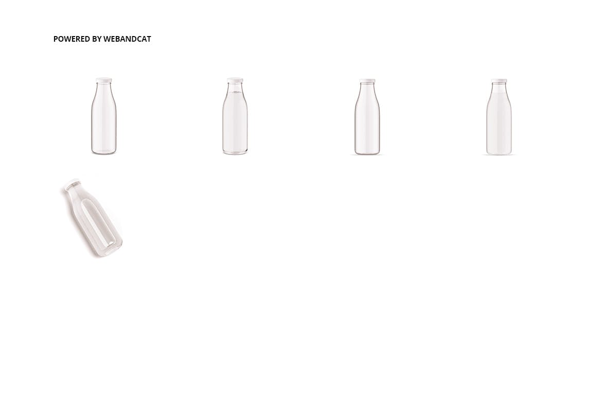 果汁牛奶玻璃瓶设计展示样机 Juice / Glass Bottle Mockup_img_2