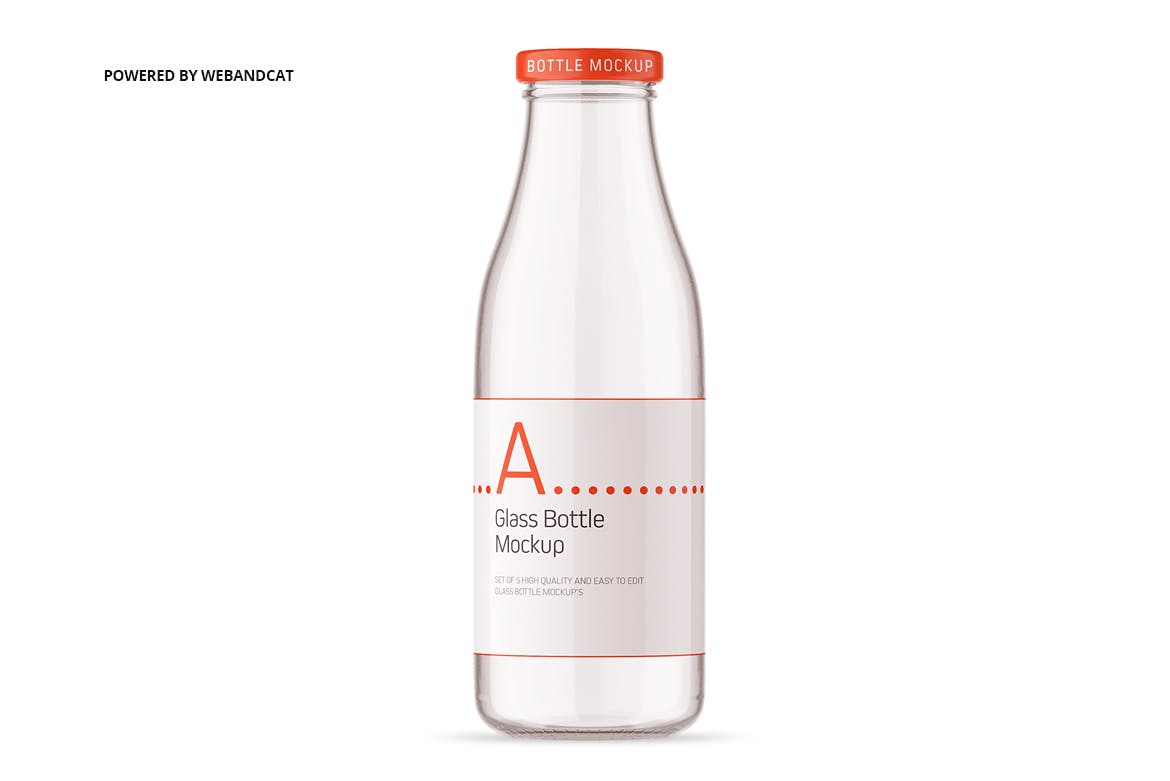 果汁牛奶玻璃瓶设计展示样机 Juice / Glass Bottle Mockup_img_2