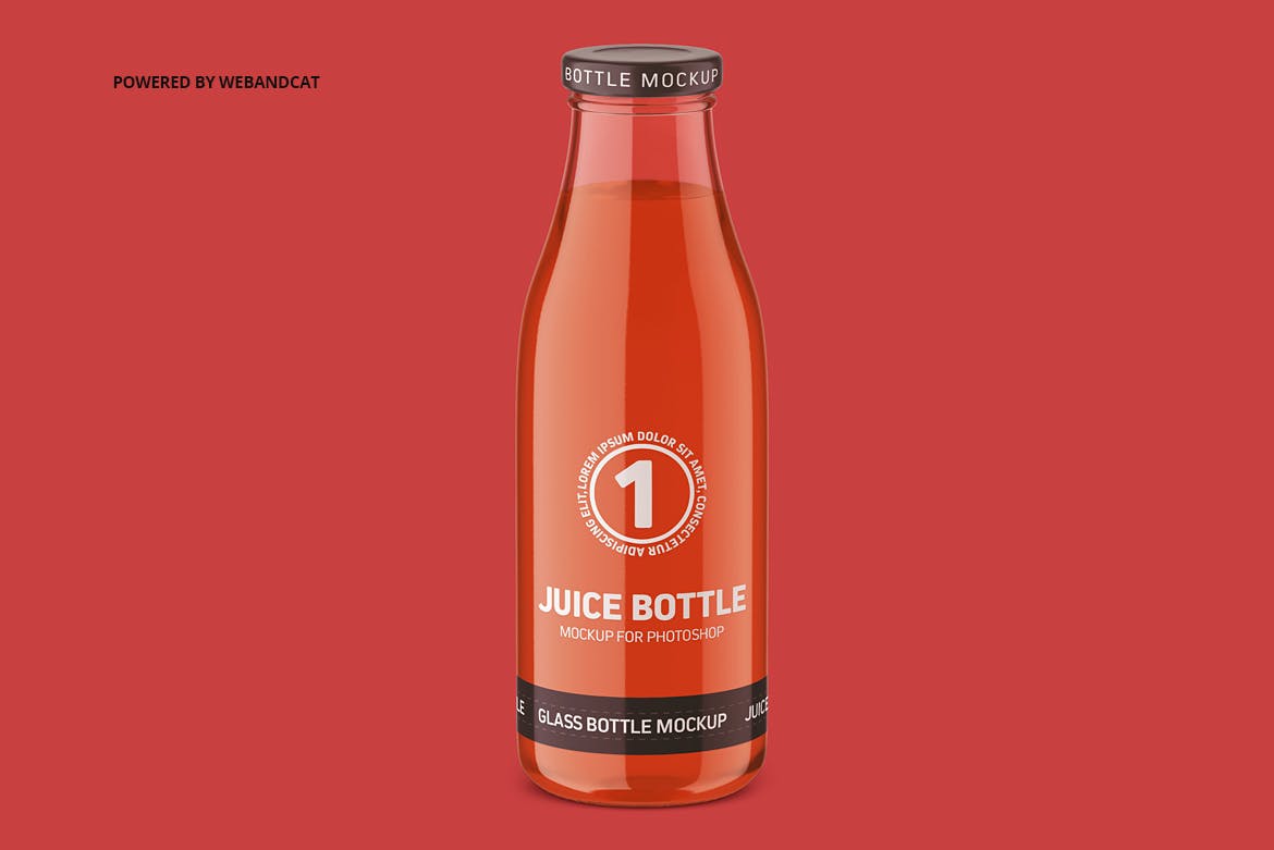 果汁牛奶玻璃瓶设计展示样机 Juice / Glass Bottle Mockup_img_2