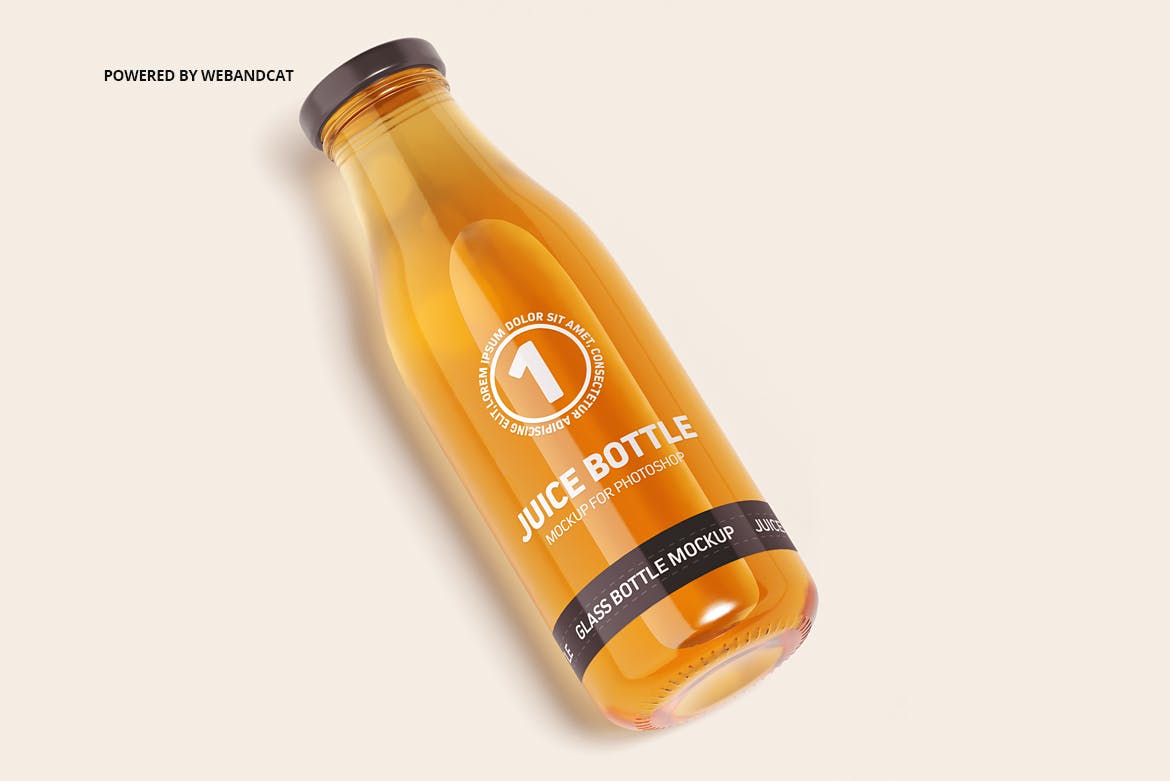 果汁牛奶玻璃瓶设计展示样机 Juice / Glass Bottle Mockup_img_2