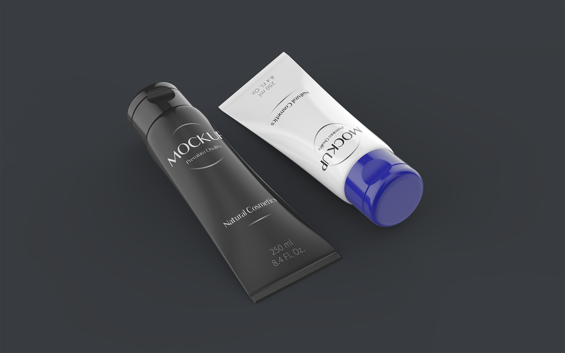 化妆品奶油软管包装设计展示样机 Cosmetic Tube Mockup 1.0_img_2