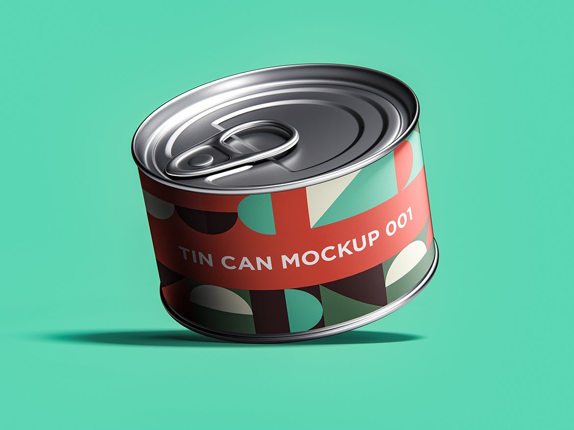 12款食品罐头易拉罐锡罐外观设计展示样机模板 Tin Can Mockup Set_img_2