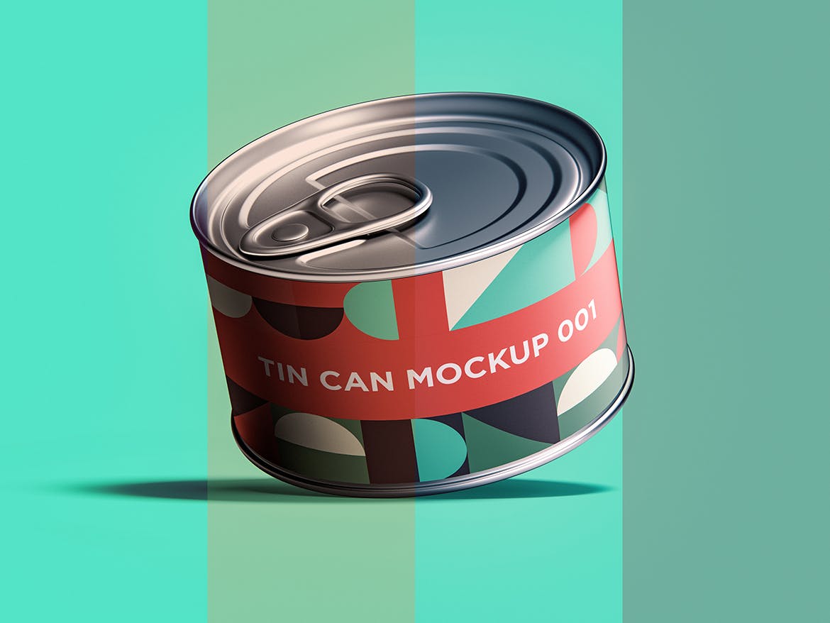 12款食品罐头易拉罐锡罐外观设计展示样机模板 Tin Can Mockup Set_img_2