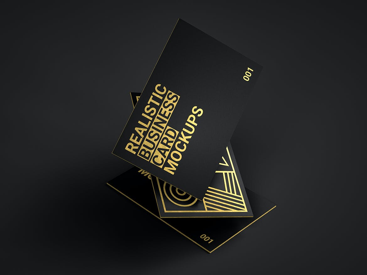 16个逼真商务名片卡片设计展示样机模板 Realistic Business Card Mockups_img_2