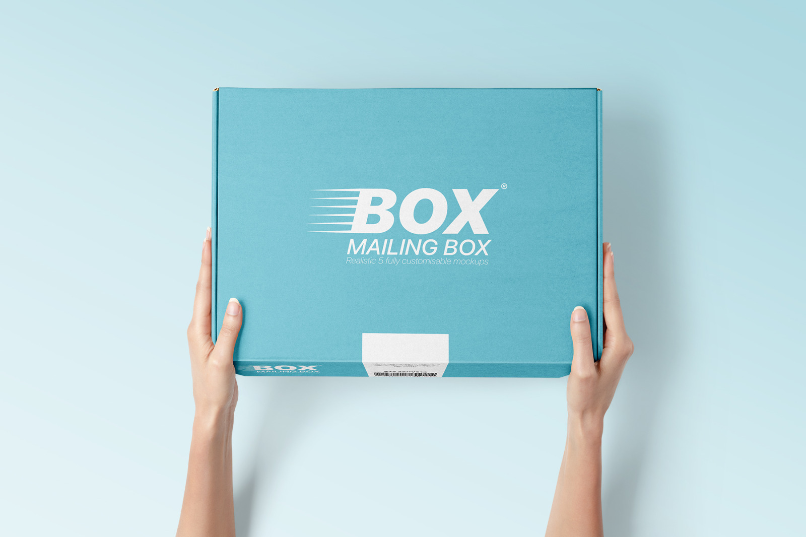 多角度快递包装纸盒外观设计展示样机 Mailing Box Mockups Set_img_2