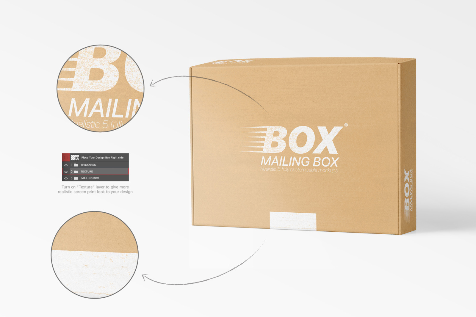 多角度快递包装纸盒外观设计展示样机 Mailing Box Mockups Set_img_2