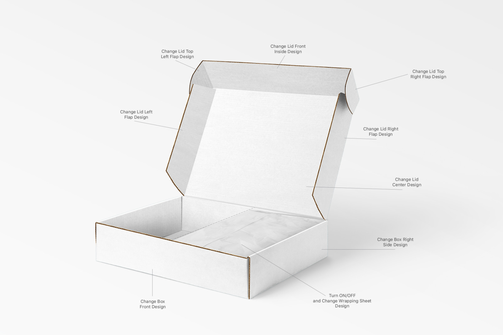 多角度快递包装纸盒外观设计展示样机 Mailing Box Mockups Set_img_2