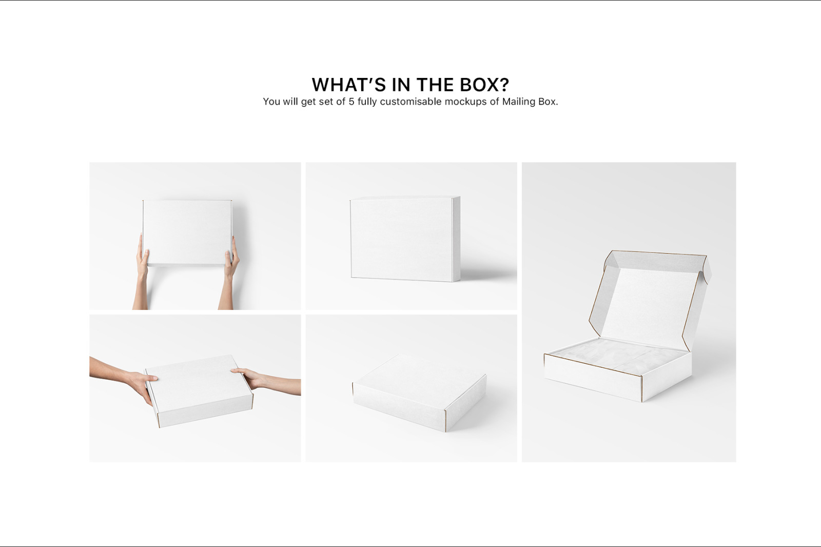 多角度快递包装纸盒外观设计展示样机 Mailing Box Mockups Set_img_2