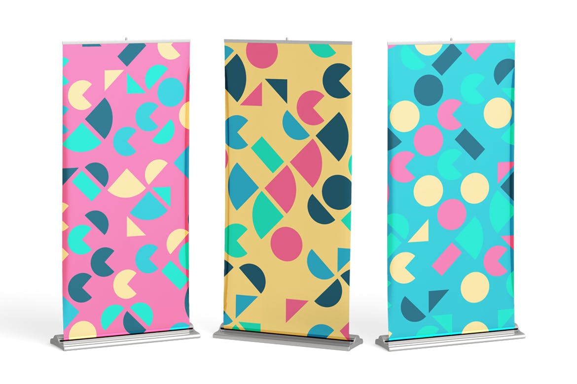 135复古多彩几何艺术图案矢量背景素材 135 Geometric Colorful Art Retro Patterns 001_img_2