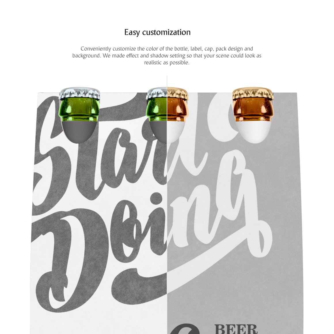 啤酒包装纸盒设计展示样机 Beer Pack Mockup_img_2