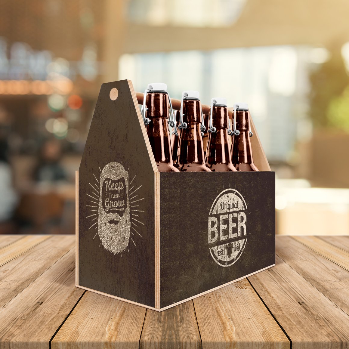 工艺啤酒包装盒设计展示样机模板 Craft Beer Box Mockup_img_2