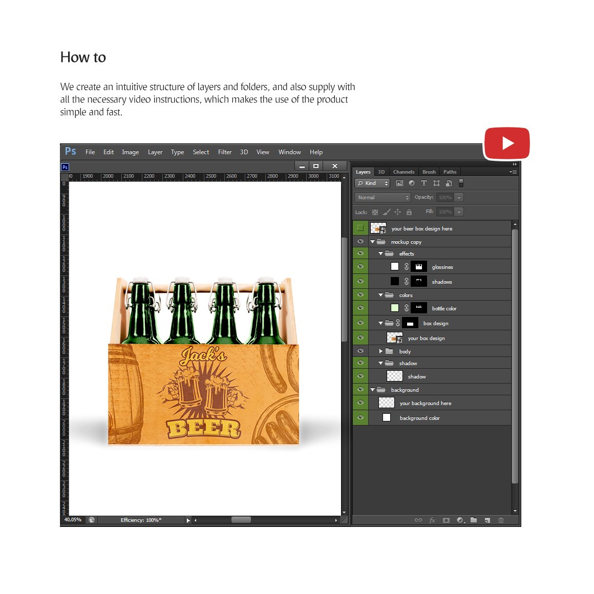 工艺啤酒包装盒设计展示样机模板 Craft Beer Box Mockup_img_2