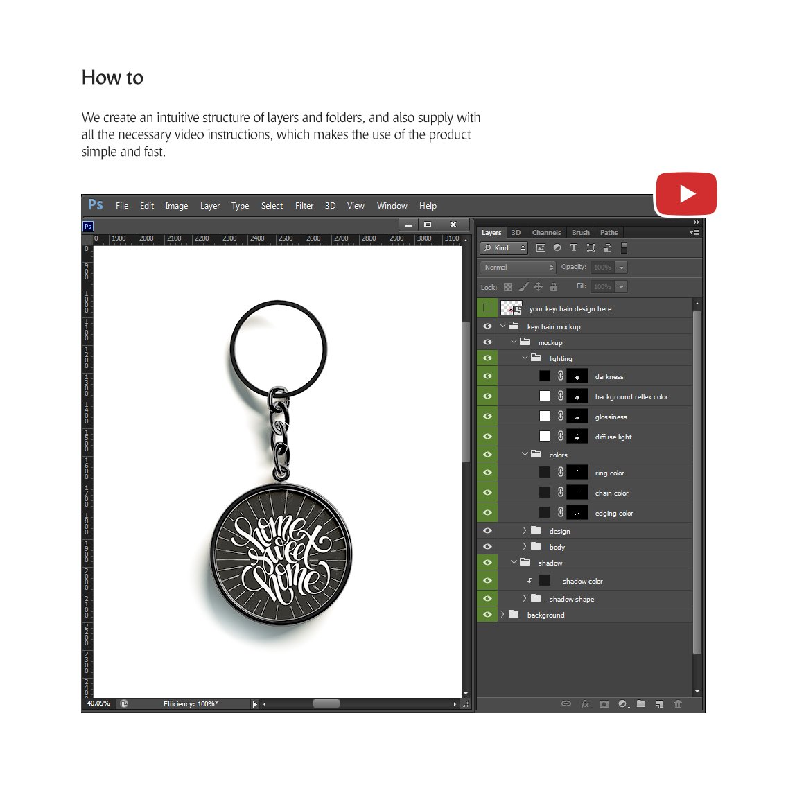 金属钥匙扣设计展示样机集 Keychain Mockups Set_img_2