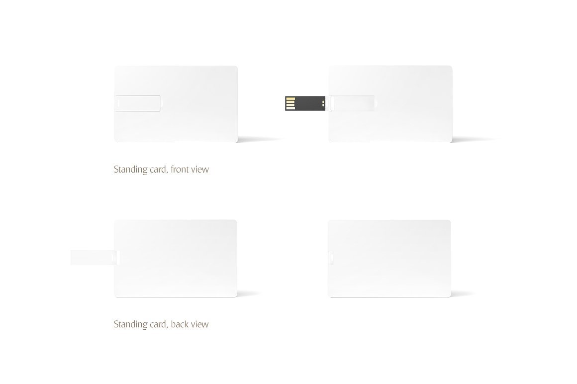 USB钱包卡片外观设计展示样机 Wafer USB Wallet Card Mockup_img_2