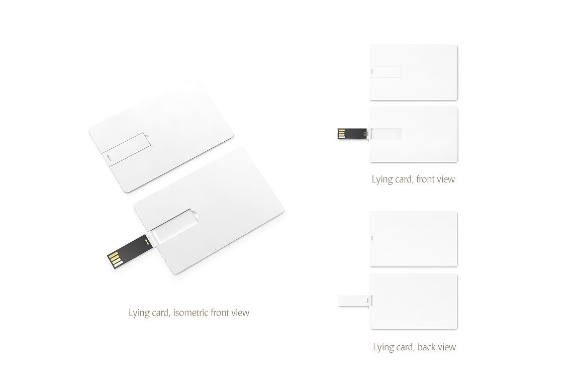 USB钱包卡片外观设计展示样机 Wafer USB Wallet Card Mockup_img_2