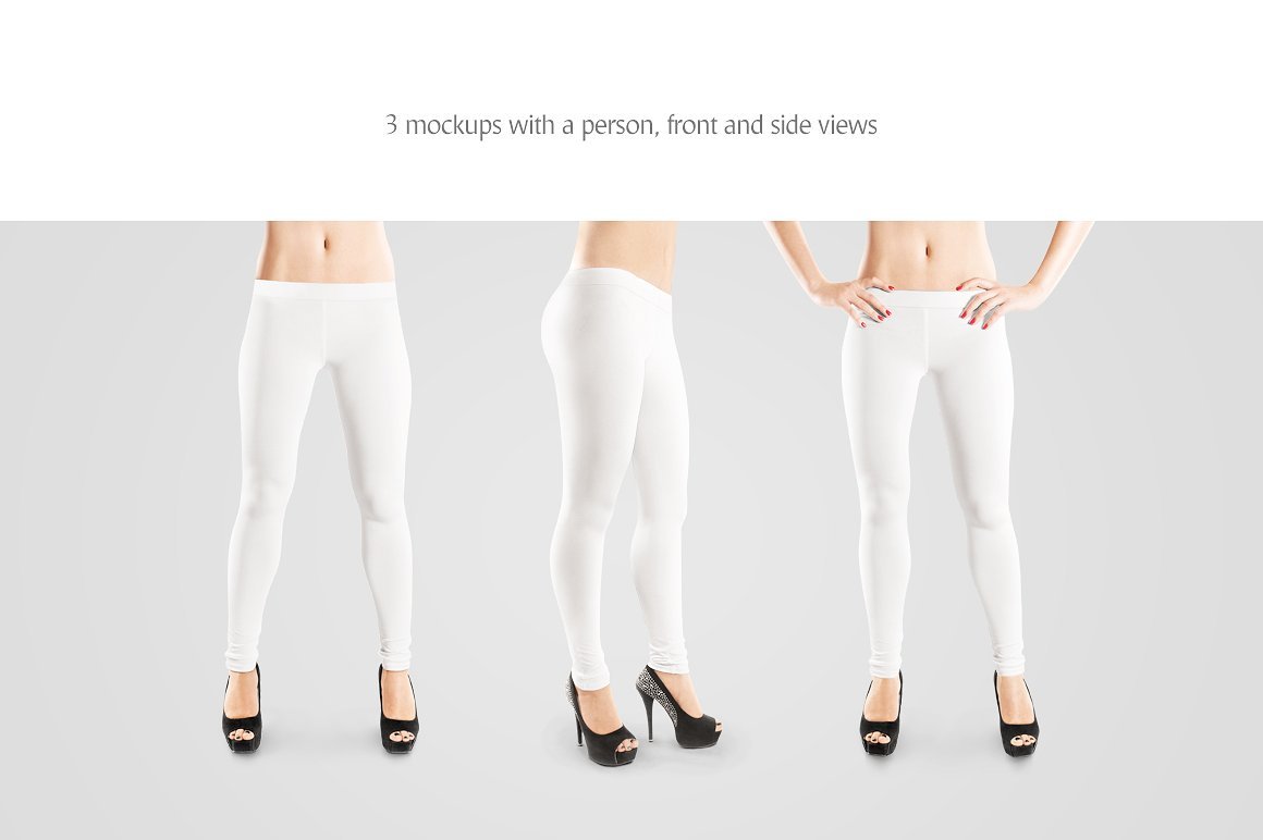 女生打底裤秋裤设计展示样机模板 Leggings Mockup_img_2