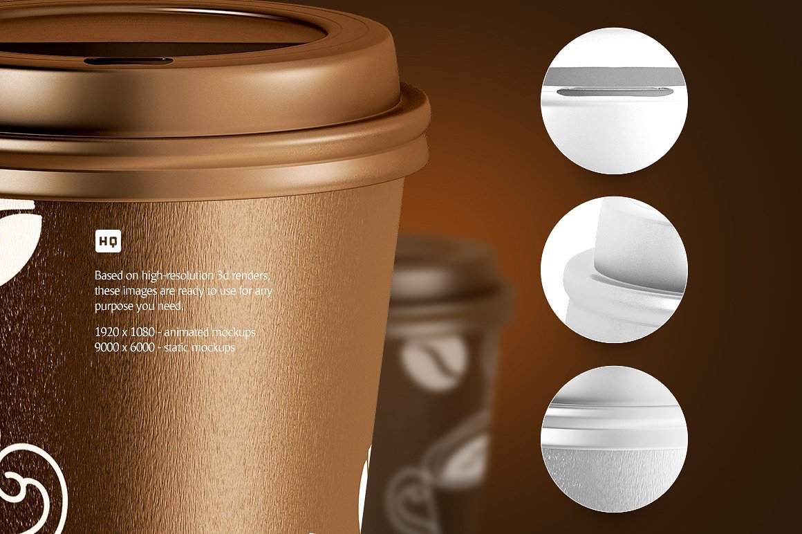 外卖咖啡杯设计视频动画展示样机模板 Small Coffee Cup Animated Mockup_img_2