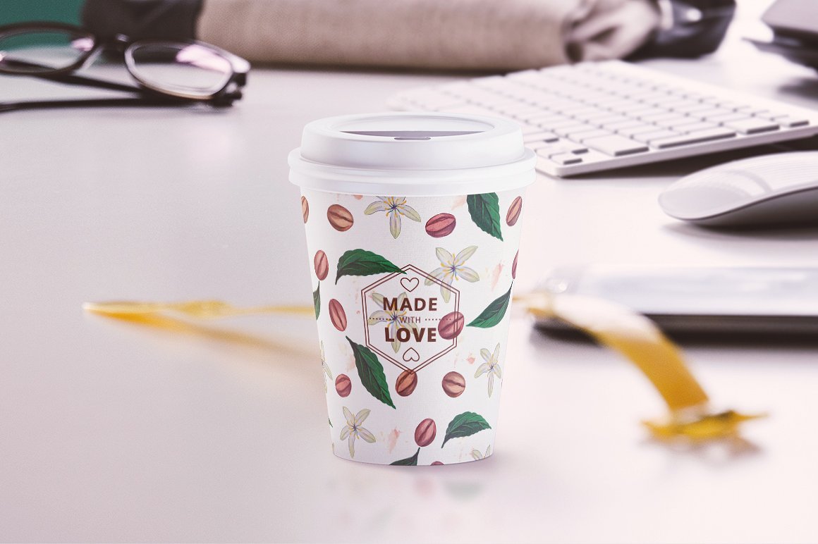 外卖咖啡杯设计视频动画展示样机模板 Small Coffee Cup Animated Mockup_img_2