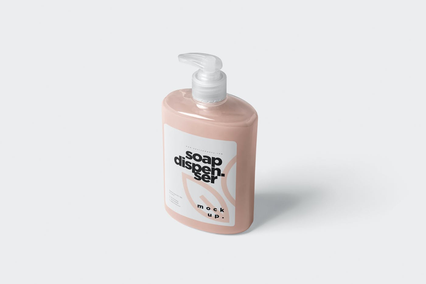 化妆品洗手液挤压塑料瓶设计展示样机 Soap Dispenser Mockup Rectangle Shape_img_2