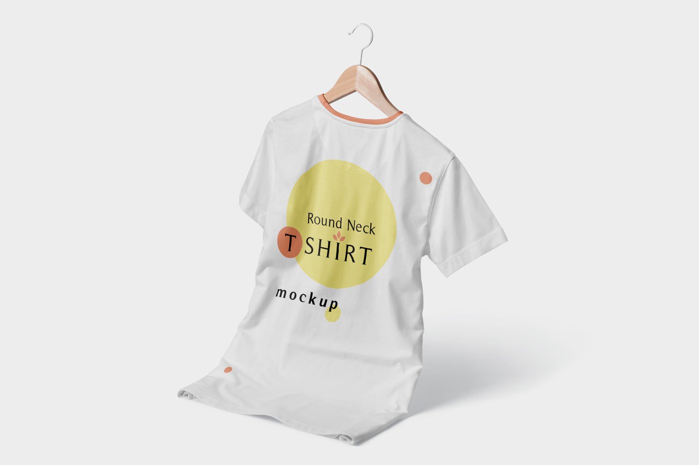 5款圆领T恤印花设计展示样机 Modish Round Neck T-Shirts Mockups_img_2