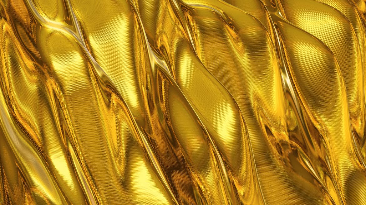 6款高清金色带纹理波浪背景素材 Gold Backgrounds_img_2