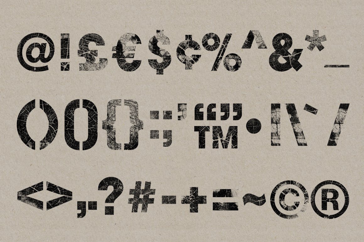 高清木纹字母符号背景纹理素材 Wood Grain Type_img_2