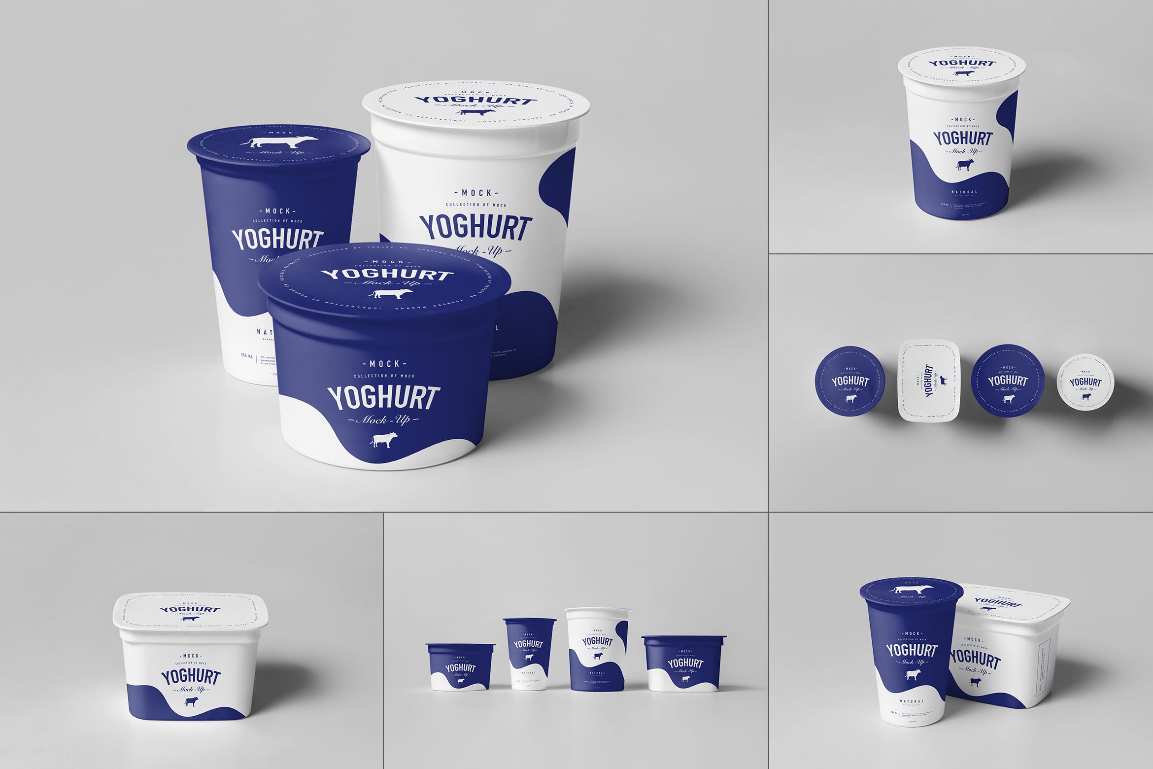 8款酸奶杯外观设计展示样机模板 Yoghurt Cup Mockup 2_img_2