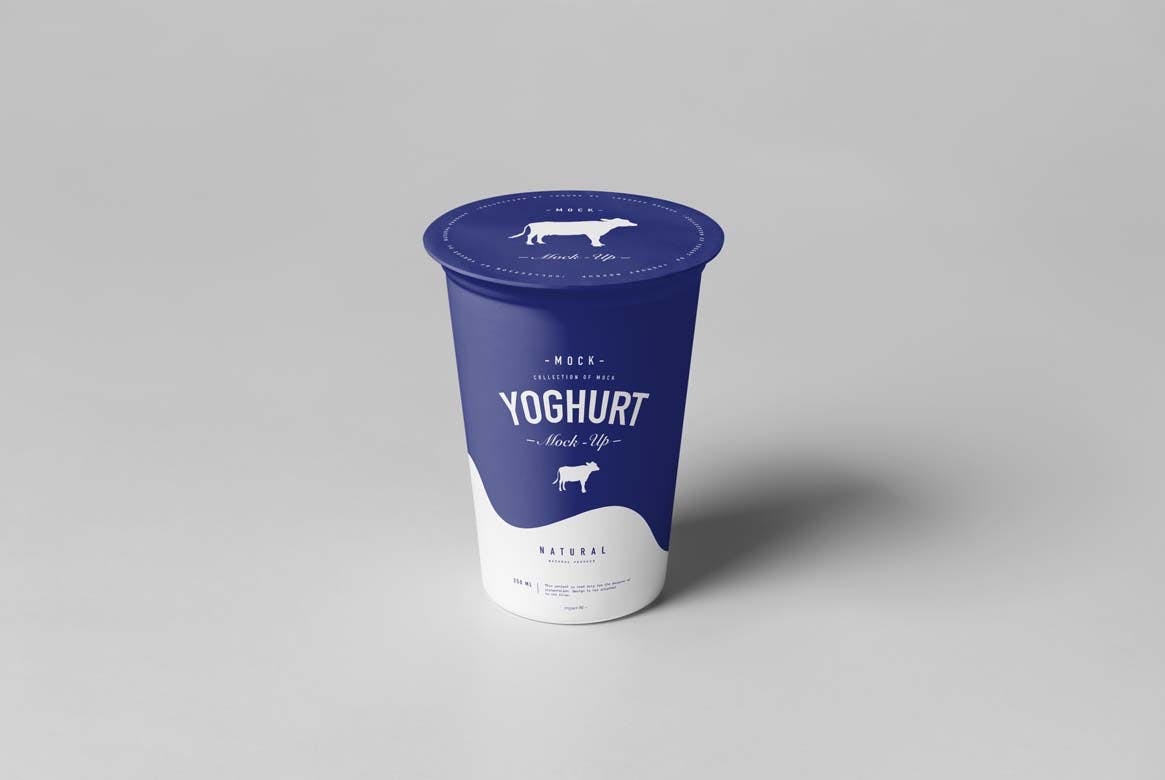 8款酸奶杯外观设计展示样机模板 Yoghurt Cup Mockup 2_img_2