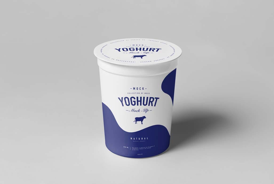 8款酸奶杯外观设计展示样机模板 Yoghurt Cup Mockup 2_img_2