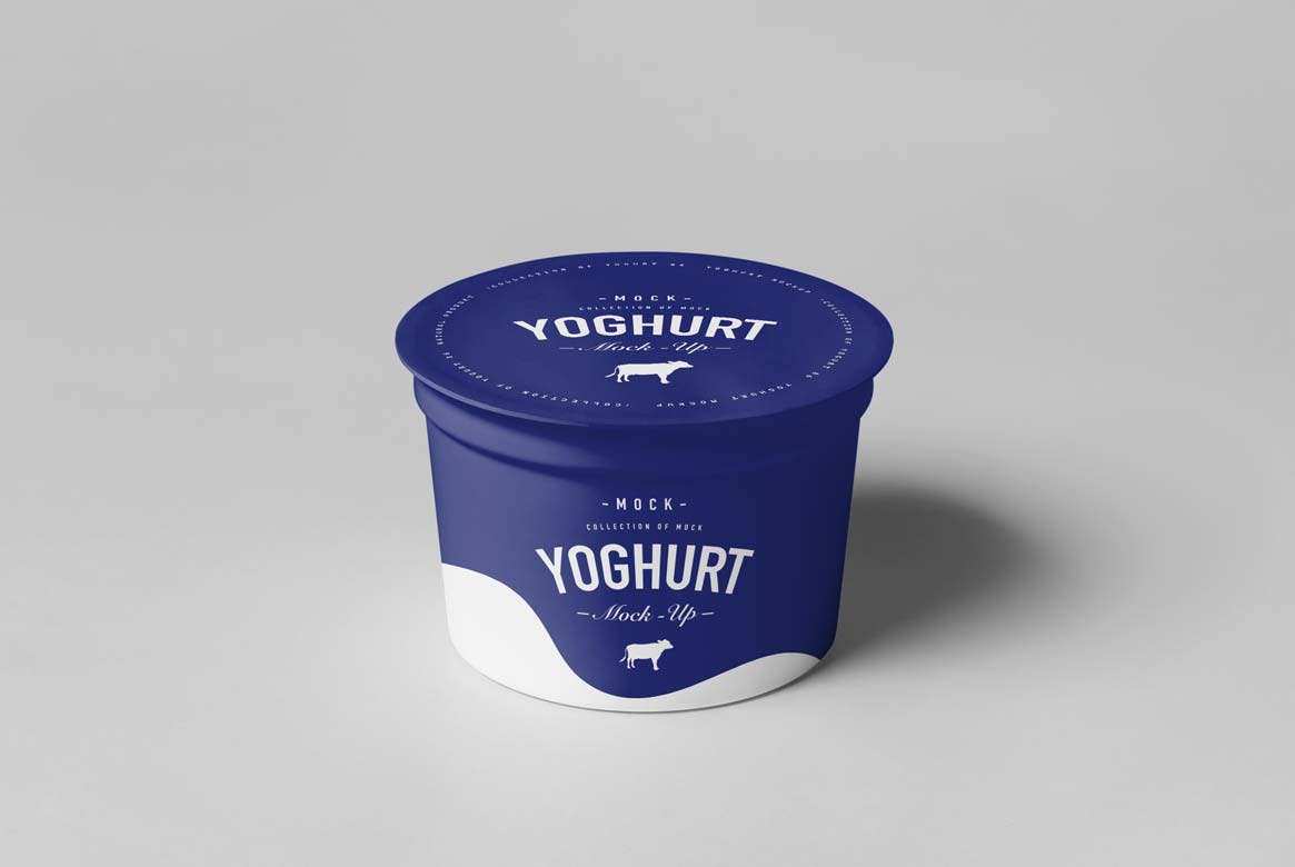 8款酸奶杯外观设计展示样机模板 Yoghurt Cup Mockup 2_img_2