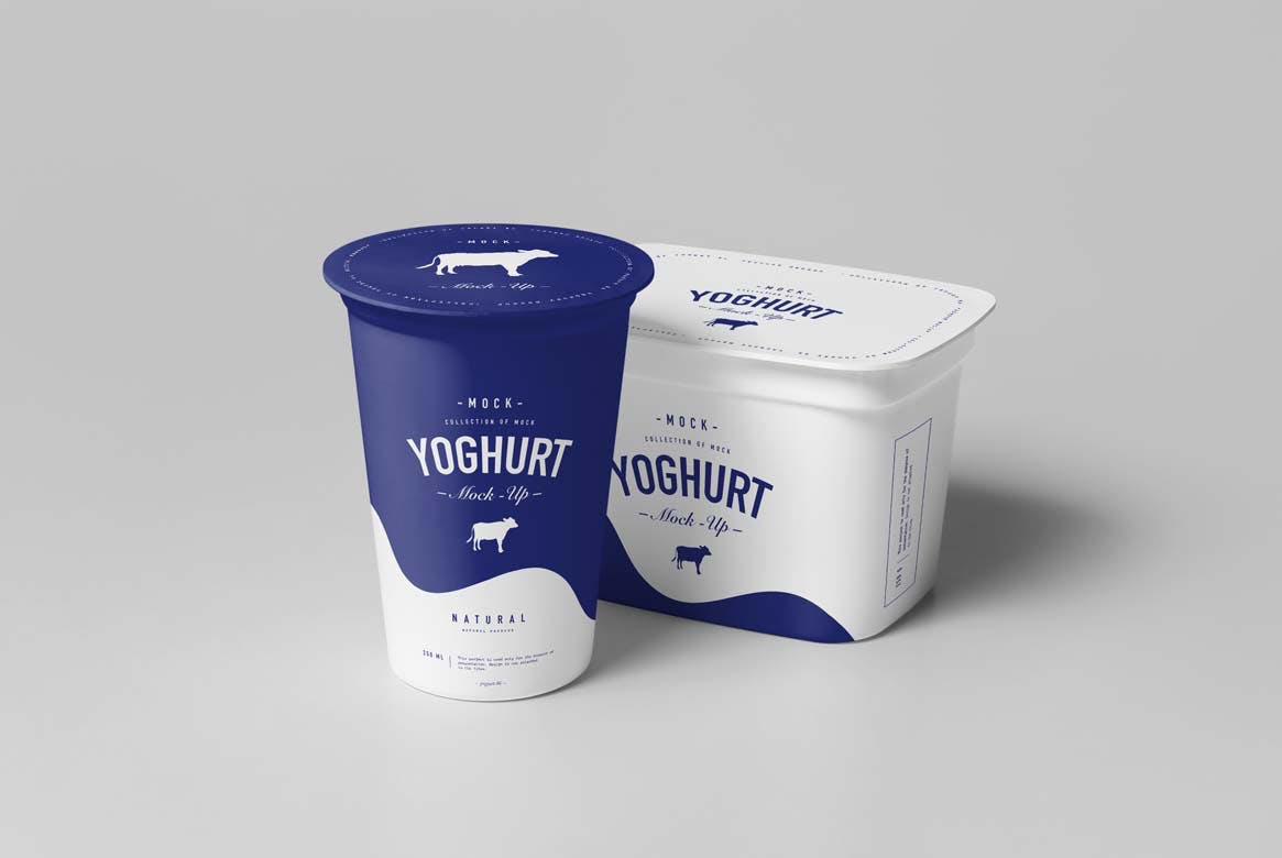 8款酸奶杯外观设计展示样机模板 Yoghurt Cup Mockup 2_img_2