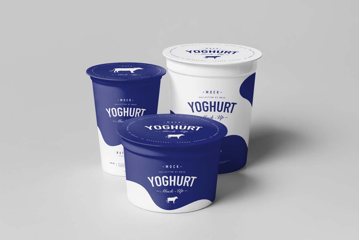 8款酸奶杯外观设计展示样机模板 Yoghurt Cup Mockup 2_img_2