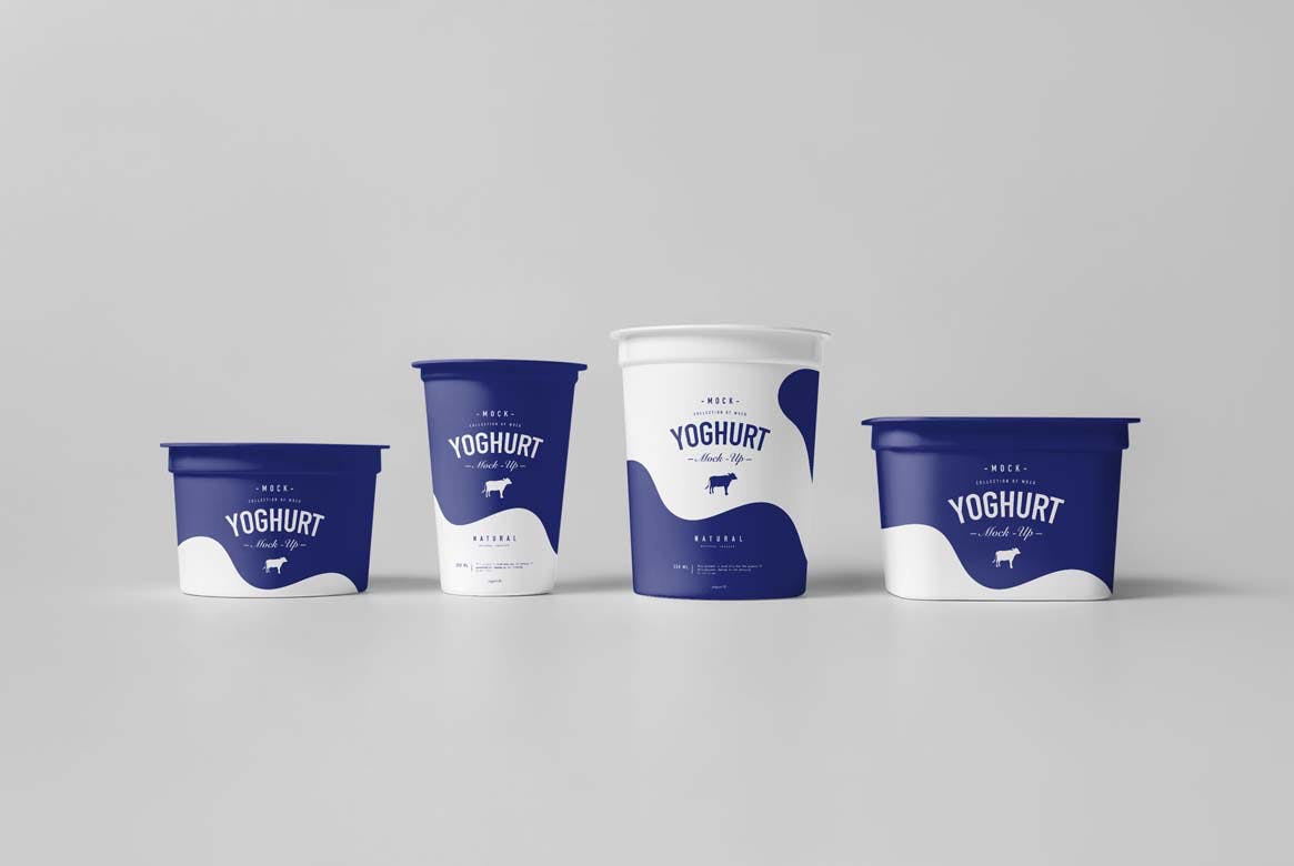 8款酸奶杯外观设计展示样机模板 Yoghurt Cup Mockup 2_img_2