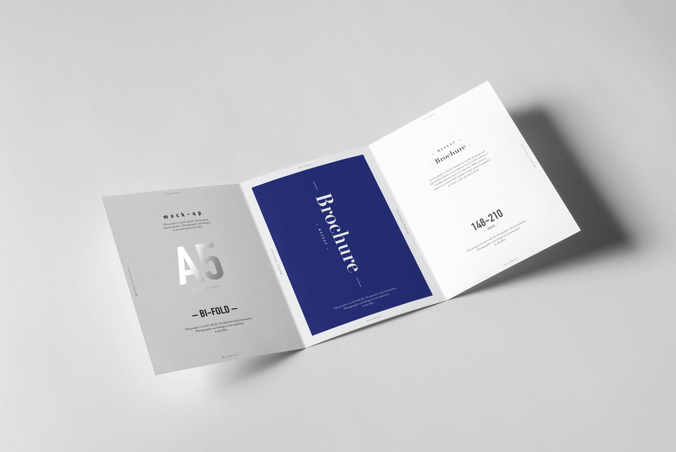 8款A5三折页小册子设计样机模板 Tri-Fold A5 Brochure Mockup_img_2