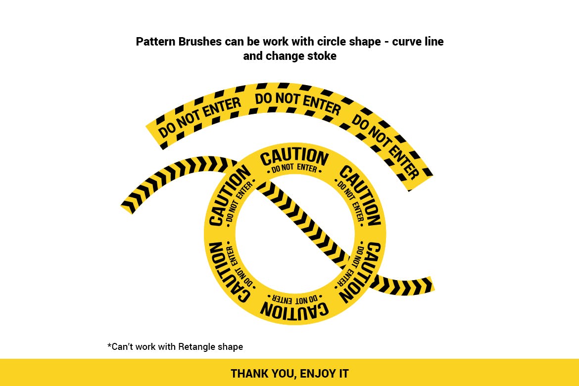 23款警戒带警示带无缝图案AI矢量笔刷 23 CAUTION TAPES Seamless Pattern Brush_img_2