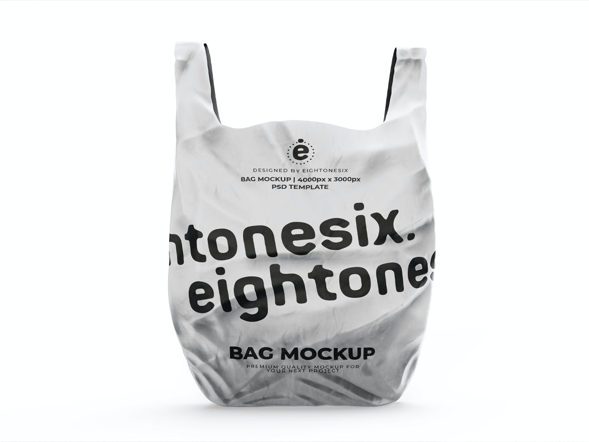 塑料袋设计展示样机模板 Plastic Bag Mockup Template_img_2